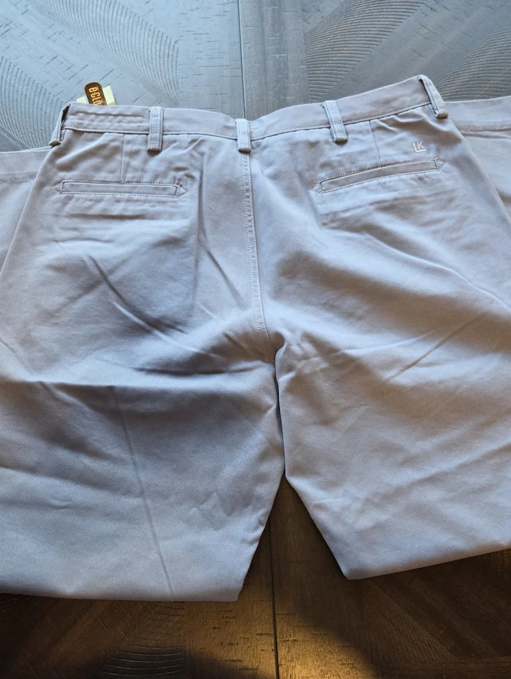 NWT Haggar Life Khaki Relaxed Straight Chino Pants 36x30 Cadet Blue REPREVE
